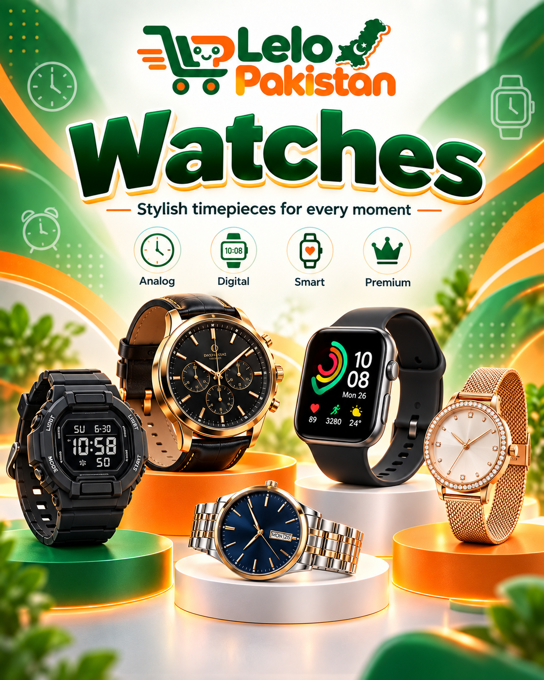 Premium Watches Showcase Poster