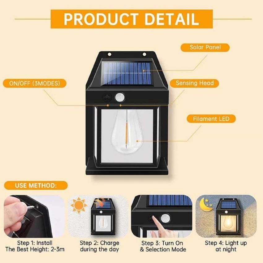 Solar intrection wall lamp 888 - Image 2