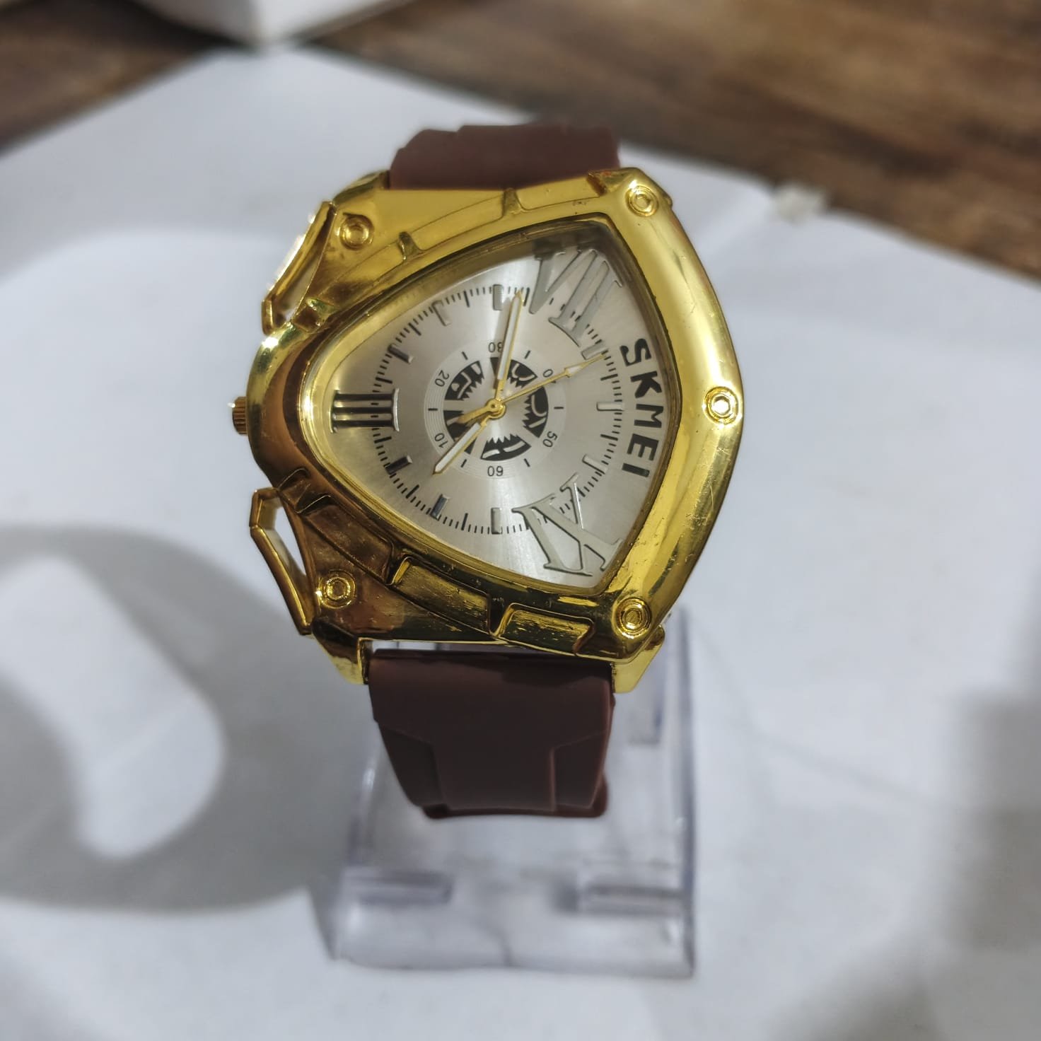 Skmei gold edition watch 2 colors black & brown - Image 2